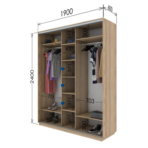 Шафа купе шк-1900-600-2400 (Garant)