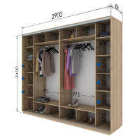 Шафа купе шк-2900-600-2400 (Garant)