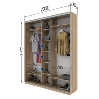 Шафа купе шк-2000-450-2400 (Garant)