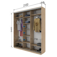 Шафа купе шк-2100-450-2400 (Garant)