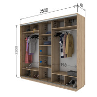 Шафа купе шк-2500-600-2200 (Garant)