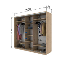 Шафа купе шк-2200-600-2200 (Garant)
