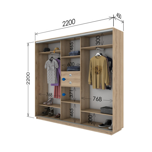 Шафа купе шк-2200-450-2200 (Garant)