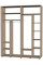 Шкаф купе люкс 76-1900-450-2400 (Империя мебели)