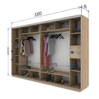 Шафа купе шк-3300-600-2200 (Garant)