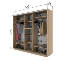 Шафа купе шк-2400-600-2400 (Garant)