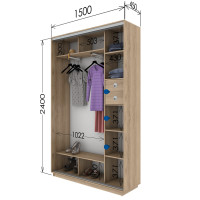 Шафа купе шк-1500-450-2400 (Garant)