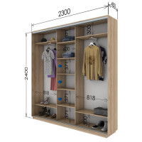 Шафа купе шк-2300-450-2400 (Garant)