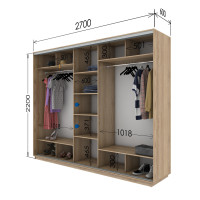 Шафа купе шк-2700-600-2200 (Garant)