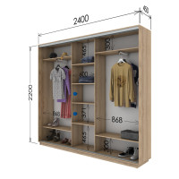 Шафа купе шк-2400-450-2400 (Garant)