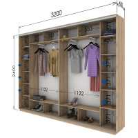 Шафа купе шк-3200-450-2400 (Garant)